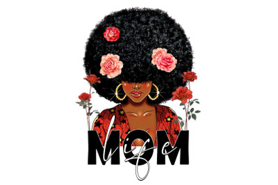 Afro Mom Life Sublimation Design