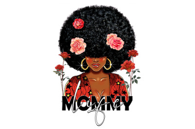 Afro Mommy Life Sublimation Design