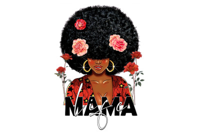 Afro Mama Life Mothers Day Sublimation