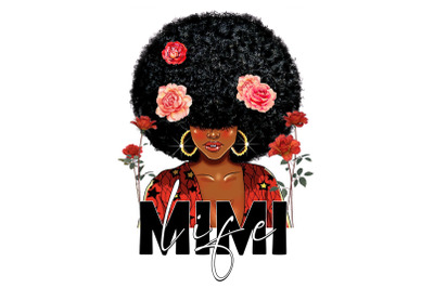 Afro Mimi Life Sublimation Design