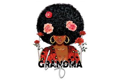 Afro Grandma Life Mothers Day PNG Design