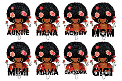 Afro Mom Life Mothers Day Bundle Design