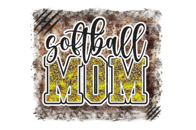 Softball Mom Leopard Sport Sublimation