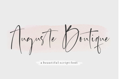 Auguste Boutique Modern Calligraphy Font
