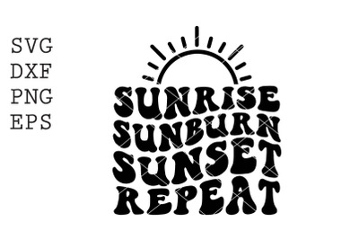 sunrise sunburn sunset repeat SVG