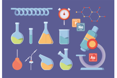 Chemical lab. Scientist clinic equipment for medical experiments techn