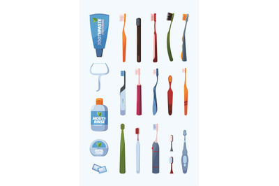 Oral hygiene. Medical equipment for cleaning teeth toothbrushes orthod