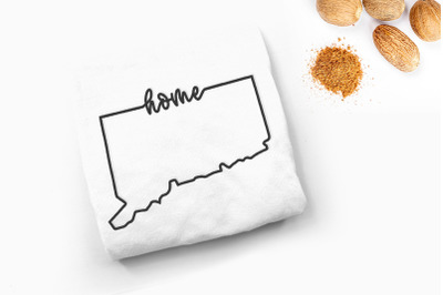 Connecticut Home State Outline | Embroidery