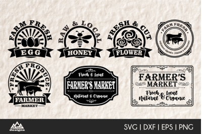 Farm Market Sign Svg Design