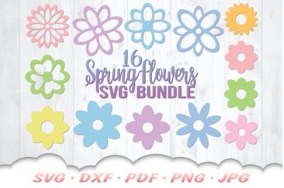 Spring Flowers SVG Bundle