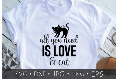 all you need is love &amp;amp; cat SVG cut files