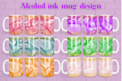 Mug wrap design | Alcohol ink background