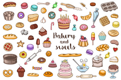 Bakery and Sweets Doodle Design Kit