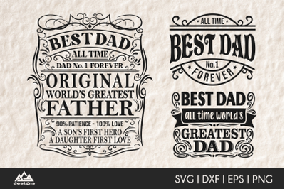 Best Dad Fathers Day Svg Design