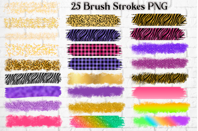 Brush strokes bundle | Gold brush strokes bundle