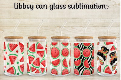 Watermelon libbey can glass sublimation | Summer sublimation