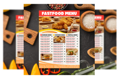 Fast food Menu flyer template