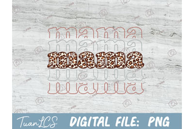 Mama Leopard Sublimation PNG