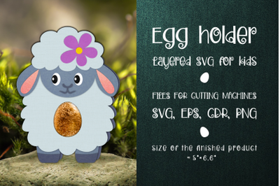 Sheep Chocolate Egg Holder Template