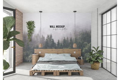 Wall mockup&2C; Wall paper mockup