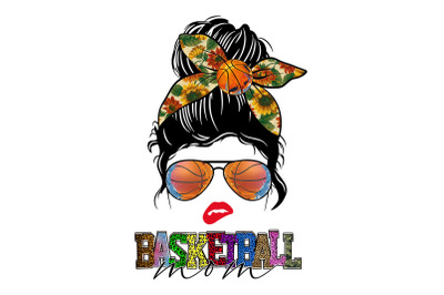 Messy Bun Basketball Mom Sublimation