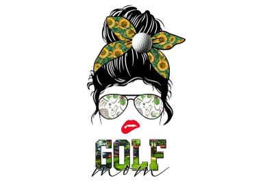 Messy Bun Golf Mom Sublimation