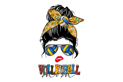 Messy Bun Volleyball Mom Sublimation