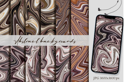 Set of abstract backgrounds with leather effect