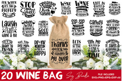 Wine Bag Svg Bundle