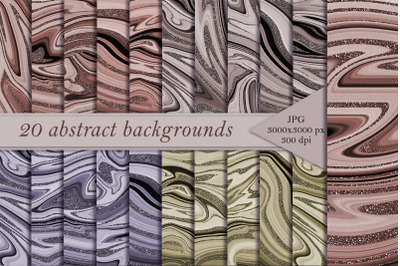Set of abstract textured backgrounds. Digital paper.