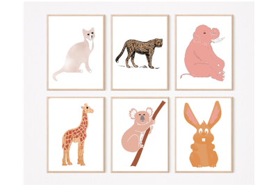 6 Boho Animal Illustrations