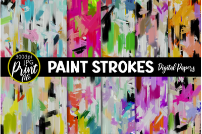 Paint Strokes Digital Texture Papers