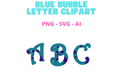 Blue Bubble Letter Clipart Images