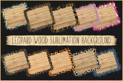 Leopard Wood Sublimation Background