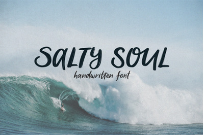 Salty Soul handwritten script font sea ocean summer illustrations