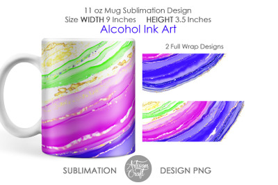 Sublimation mug designs, 11 oz mug sublimation, Alcohol ink art