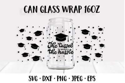 Funny graduation can glass wrap SVG. Graduate glass can