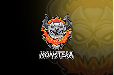 Monstera Skull Esport Logo