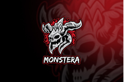 Skull Monstera Esport Logo