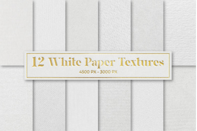 12 White Paper Textures