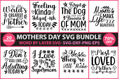 Mothers day SVG Bundle, Mother&#039;s day t-shirt design, Mothers day vecto