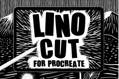 Linocut brushes for Procreate