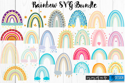 Rainbow SVG Bundle | Boho Rainbow SVG | Watercolor Rainbow SVG