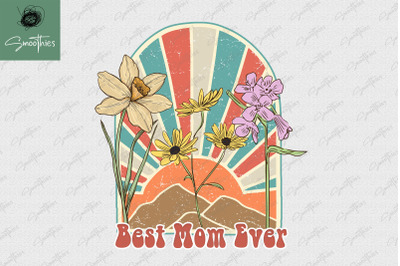 Best Mom Ever Retro Vintage Mother PNG