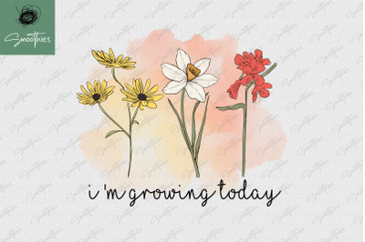 Growing Flower Inspirational Quote PNG