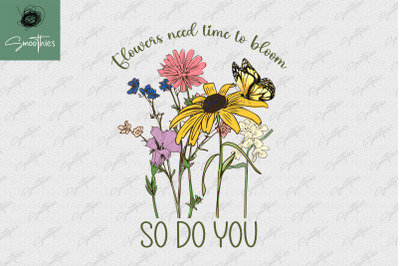 Bloom Flower Inspirational Quote PNG