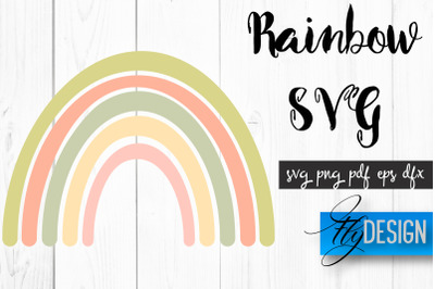 Rainbow SVG | Boho Rainbow SVG | Watercolor Rainbow SVG