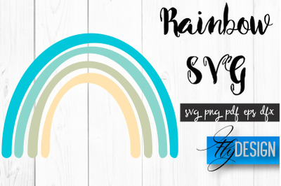 Rainbow SVG | Boho Rainbow SVG | Watercolor Rainbow SVG