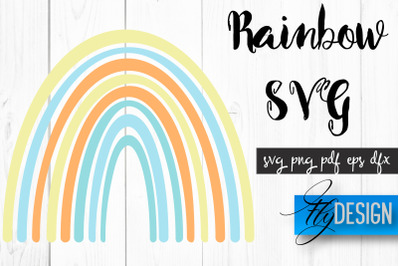 Rainbow SVG | Boho Rainbow SVG | Watercolor Rainbow SVG