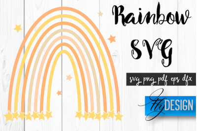 Rainbow SVG | Boho Rainbow SVG | Watercolor Rainbow SVG